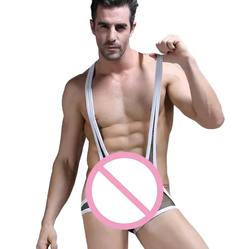Factory Direct Supply Bodysuit Mens Mixed Colors Gay Mens Bodysuit Mesh Mens Sexy Underwear-RANBAO