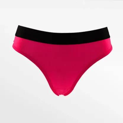 High Quality Low-Rise Ladies Thong Hot Sale Pink Bamboo Cellulose Fiber Woven with Logo on Waist for Adults Made in China-RANBAO