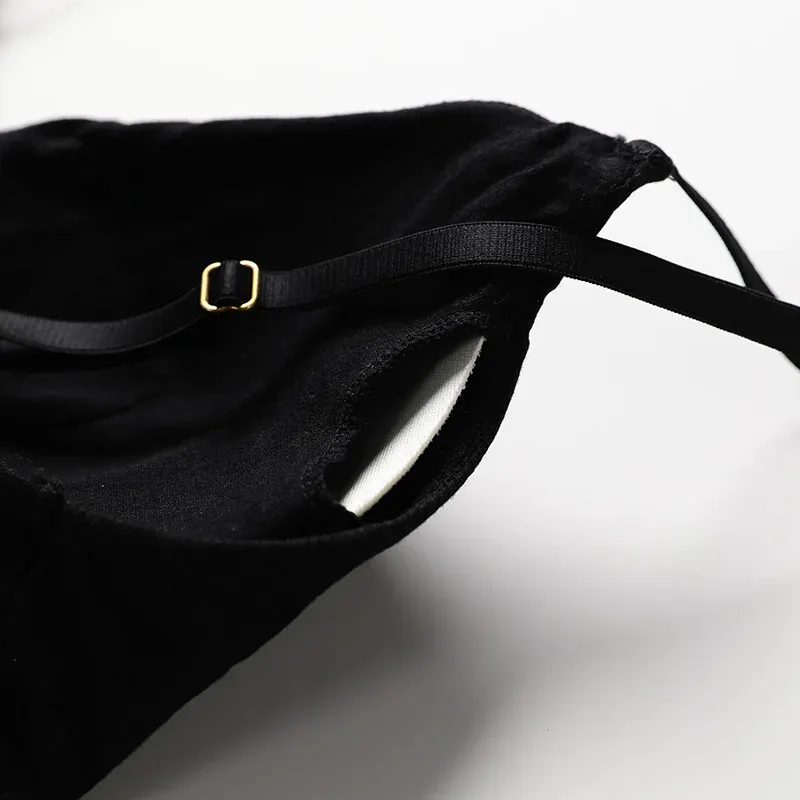 Customized Sexy Jacquard Letter Printed Bra Set Plus Size Triangle Cup Adjustable Wireless Lingerie Bikini Panties for Women-RANBAO