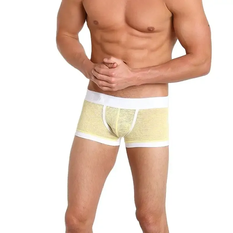 Excellent Quality Men Underwear Cotton Low-rise Boxers for Men Custom Logo Underwear Boxer Men-RANBAO