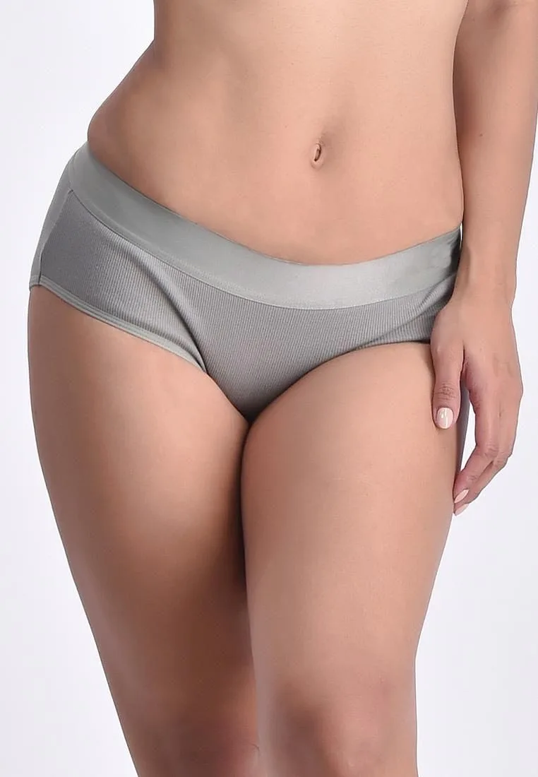 Lady's Mid-rise Panty Rib Waistband Women's Panties Briefs for Female Stretchy Underwear Hipster Lingerie Knickers Every Day-RANBAO