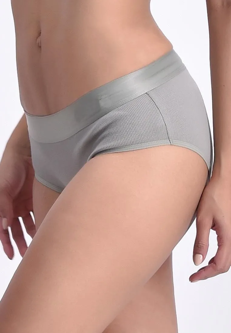 Lady's Mid-rise Panty Rib Waistband Women's Panties Briefs for Female Stretchy Underwear Hipster Lingerie Knickers Every Day-RANBAO