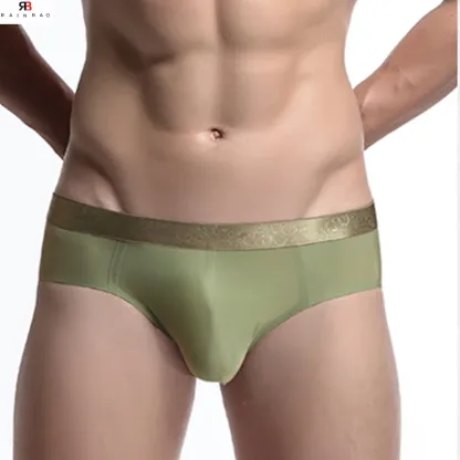 Wholesale Custom Logo White Men Cotton Stretch Low Rise Trunks Breathable Solid White Underpants Bikini Mens White Boxer Briefs-RANBAO