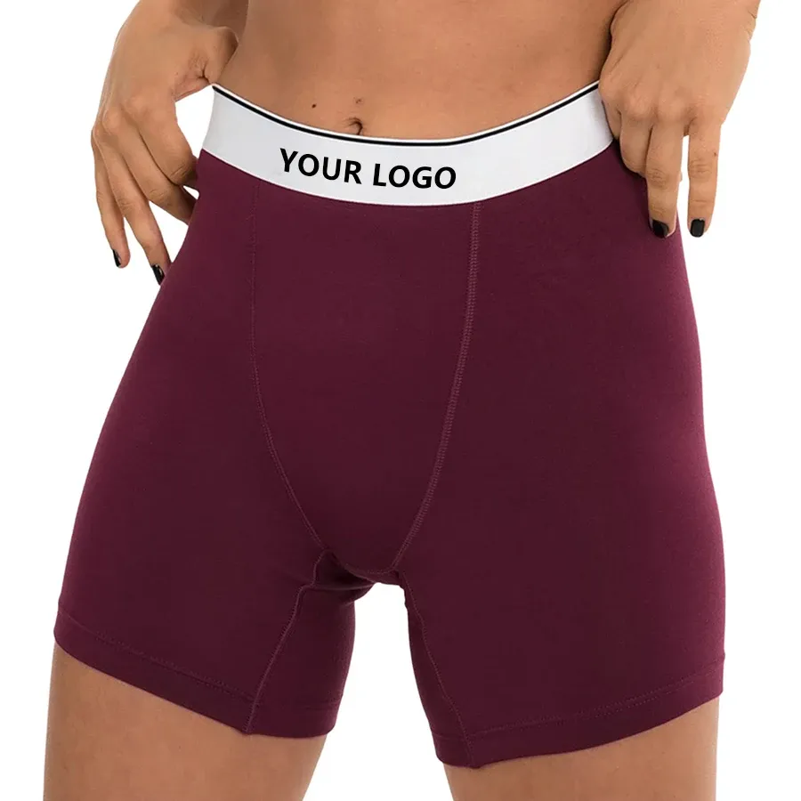 Custom Durable Sustainable Plus Size High Waisted  5 Inch Modal BoyShorts Womens Baller Boxers Briefs-RANBAO