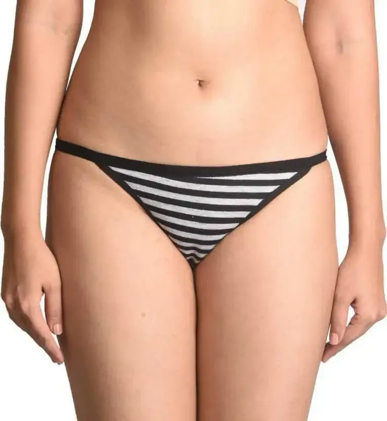 Lady's Hipster Thong Tangas Women's Panties Bikini Stripes Briefs for Female Women's Sexy Underwear Lingerie Knickers Tanga-RANBAO