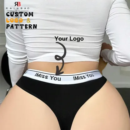 Custom High Quality Wholesale Manufacturer Plus Letter Tape Waist Panty Sports Briefs-RANBAO