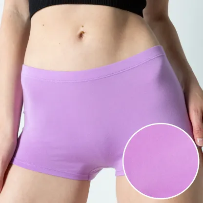 Luxury MicroModal Boyshort Women Covered Silky Soft Waistband Stretchy Moisture Wicking Breathable Grey Modal Waist Underwear-RANBAO