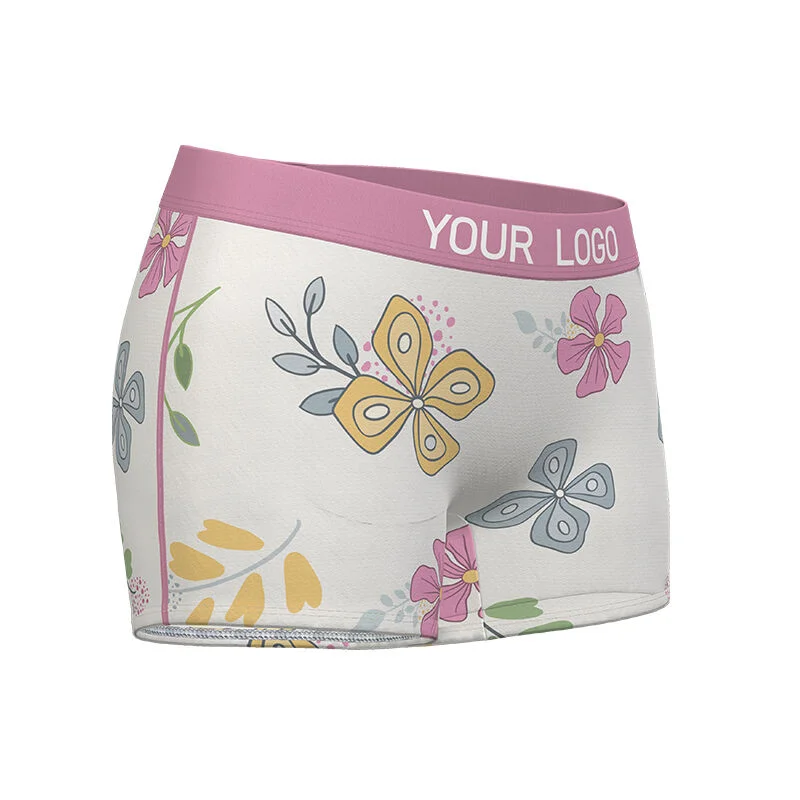 Manufacturer Wholesale Custom Logo Patterned Printing Girl Boxer Shorts Panties for Women-RANBAO