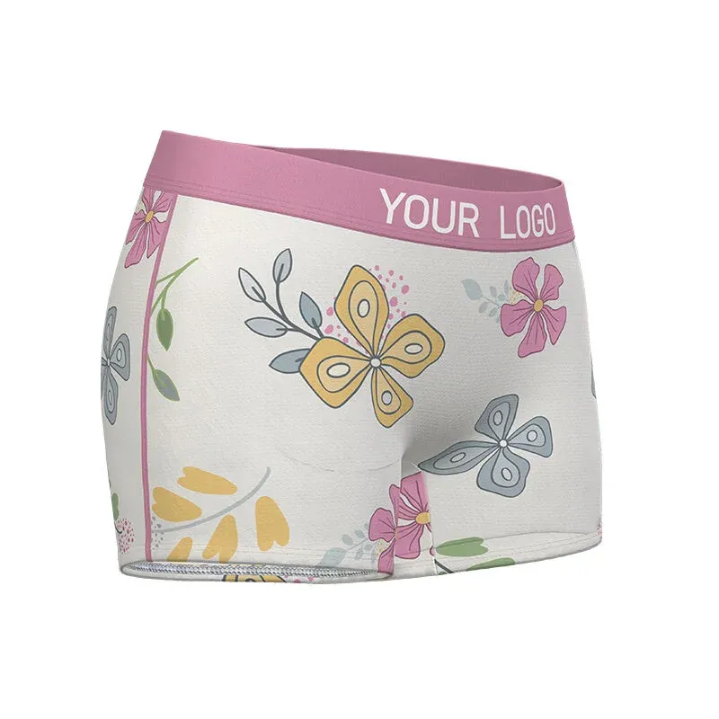 Manufacturer Wholesale Custom Logo Patterned Printing Girl Boxer Shorts Panties for Women-RANBAO