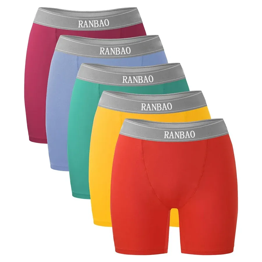 Custom Bamboo Viscose Fiber Soft Stretch Women's Everyday Boxer Briefs and Boyshorts Woven Underwear for Adults-RANBAO