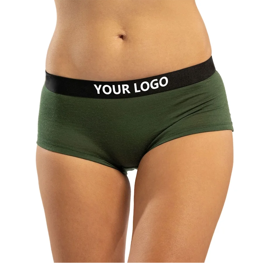 Custom Top Quality 160gsm Fabric Moisture Wicking Organic Natural Underwear Boxer Shorts Briefs Women's Boyshorts for Women-RANBAO