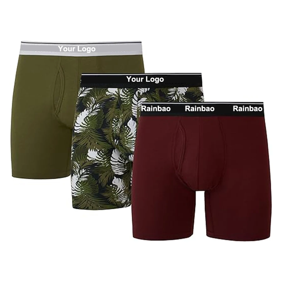 OEM Factory Originals Men's Boxer Briefs Trunks Stretch Cotton Moisture Wicking Modern Fit Low Mid-Rise Breathable Underwear-RANBAO