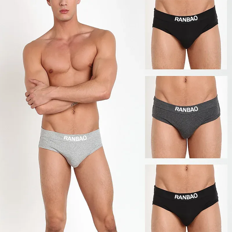 Comfort Thick High Quality Cotton Briefs Fashion Men Style Custom Men's Underwear-RANBAO