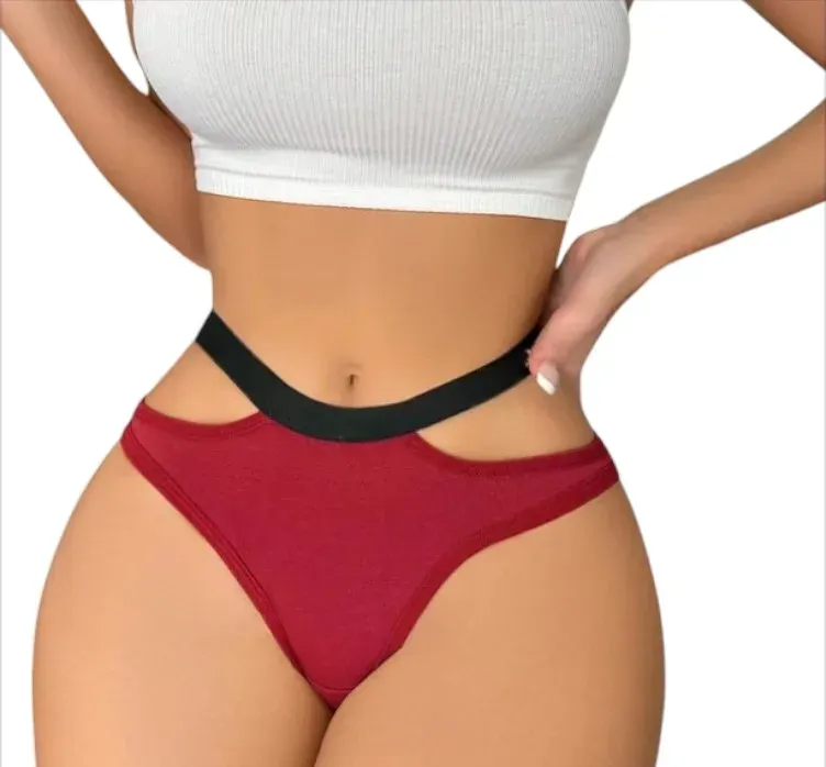 Hot Selling Women Low Waist Sexy Seamless Panties Custom Girl Letter Belt Thongs Soft Breathable Sports Bikini Style Underwear-RANBAO