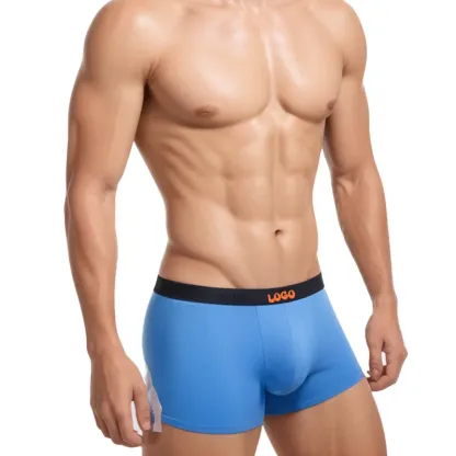 Manufactory Cheap Price Solid Custom Logo Underwear for Men Calzoncillos Y Boxers De Hombre-RANBAO
