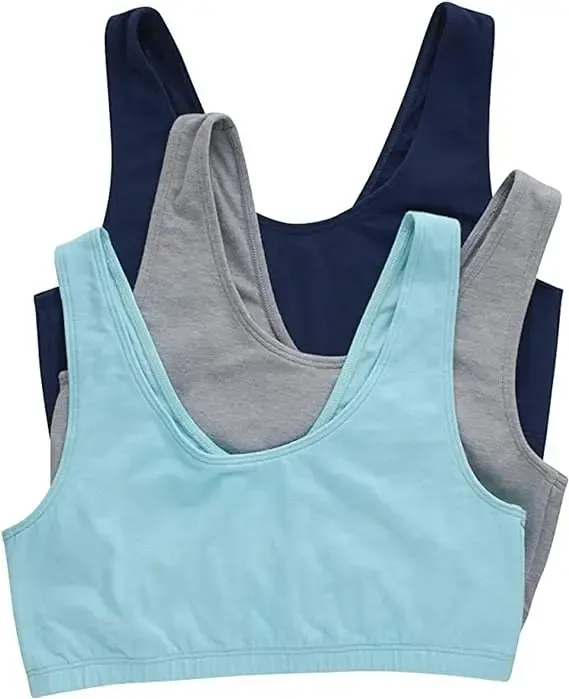 OEM ODM Factory Customized Womens Cotton Crop Top Scoopneck Bralette-RANBAO