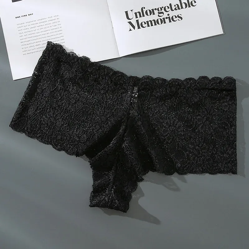 Oem Odm Delicate Floral Women'S Oversized Panties Female Lace Seamless Summer Thin High-Waisted Women'S Cotton Crotch Briefs-RANBAO