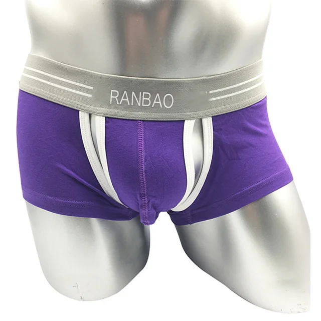 New Arrival Front Crotch Open Gay Man Hot Sexy Penis Inner Wear Wide Flex Waistband Men'S Briefs & Boxers-RANBAO