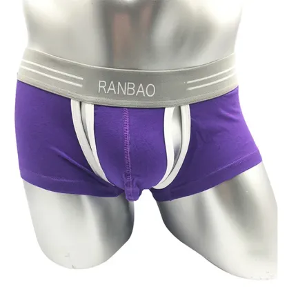 New Arrival Front Crotch Open Gay Man Hot Sexy Penis Inner Wear Wide Flex Waistband Men'S Briefs & Boxers-RANBAO