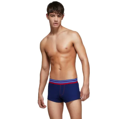 Short Leg Men's Boxer Underwear High Quality Organic Cotton Soft Underwear Boxer Shorts-RANBAO