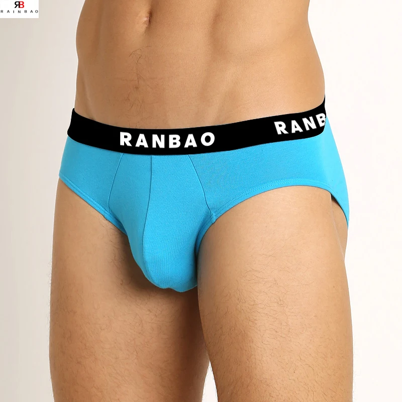 Cheap and Comfortable Solid Color New Men's Underwear and Men Brief Pure Cotton c String Underwear-RANBAO
