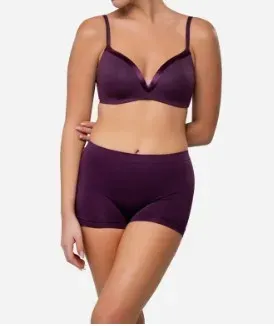 Women's Mid-High Rise Bamboo Boxer Briefs Sporty Style Boyshort Underwear with Logo on Waist Soft Stretch Panties-RANBAO