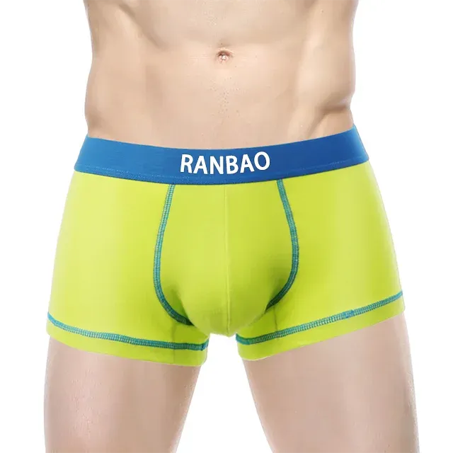 Hot Sale New Arrival Ribbed Big Bulge Passion Men'S Briefs & Boxers Classic Solid Mature Male Penis Underwear-RANBAO