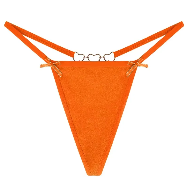 Custom Letter Logo Thong Private Labels Lace G-String Underwear Panties Rhinestone Soft Comfortable Panty-RANBAO