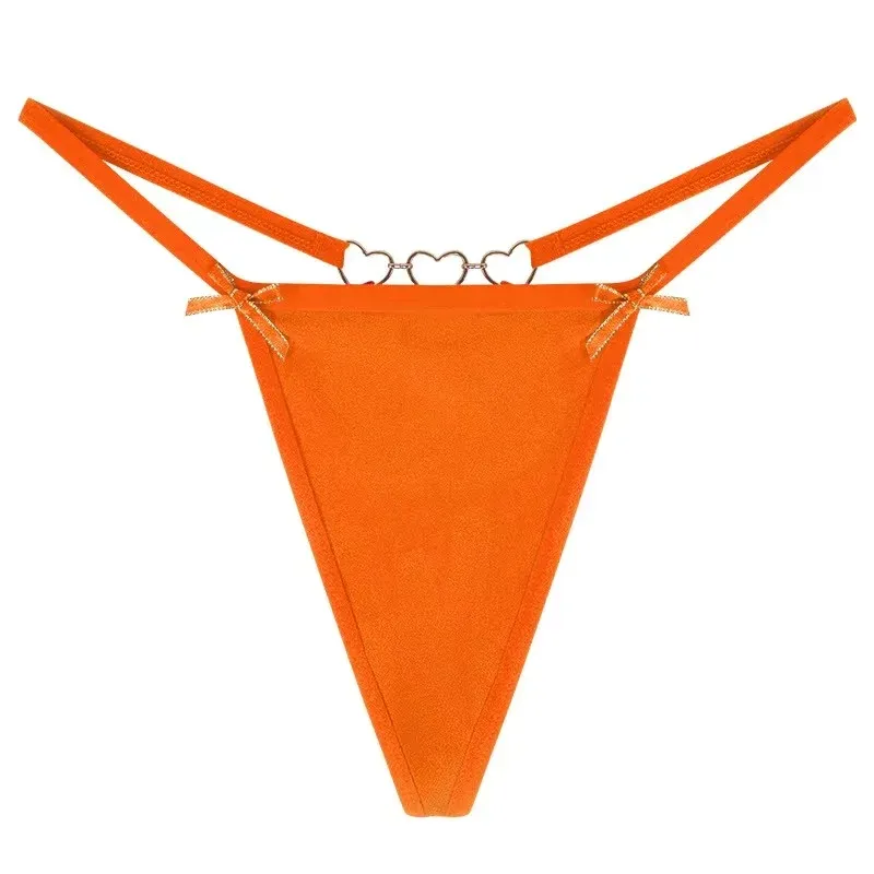 Custom Letter Logo Thong Private Labels Lace G-String Underwear Panties Rhinestone Soft Comfortable Panty-RANBAO