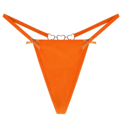 Custom Letter Logo Thong Private Labels Lace G-String Underwear Panties Rhinestone Soft Comfortable Panty-RANBAO