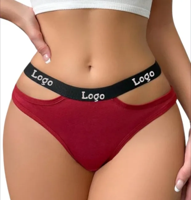 Hot Selling Women Low Waist Sexy Seamless Panties Custom Girl Letter Belt Thongs Soft Breathable Sports Bikini Style Underwear-RANBAO