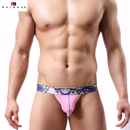 Ranbao Best Seller Mature Men Underwear  Spandex Underwear Sexy Thong for Gay Men-RANBAO