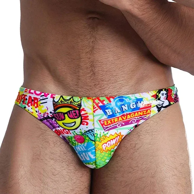 New Trend Custom Logo Vibrating Comfy Luxury Swimwear High Elastic Sporting Swimwear Surfing Plus Size Men's Swimming Briefs-RANBAO