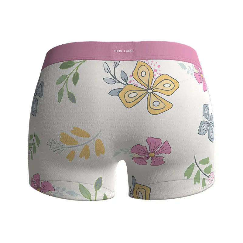 Manufacturer Wholesale Custom Logo Patterned Printing Girl Boxer Shorts Panties for Women-RANBAO