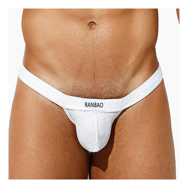 Professional Durable Breathable Mesh Boys Sexy Underwear Big Bulge Penis Underwear for Man-RANBAO