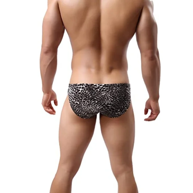 Premium Stretchy Big Bulge Mature Male Penis Sexy Underwear Classic Leopard Pattern Men'S Boxer Briefs-RANBAO