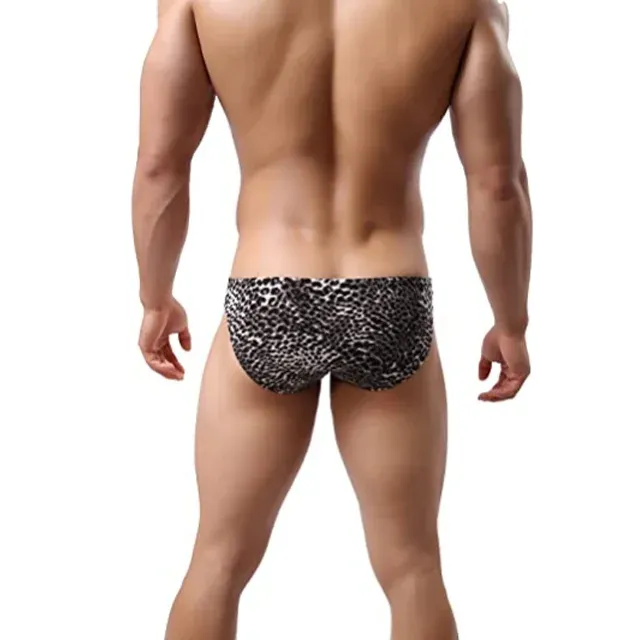 Premium Stretchy Big Bulge Mature Male Penis Sexy Underwear Classic Leopard Pattern Men'S Boxer Briefs-RANBAO