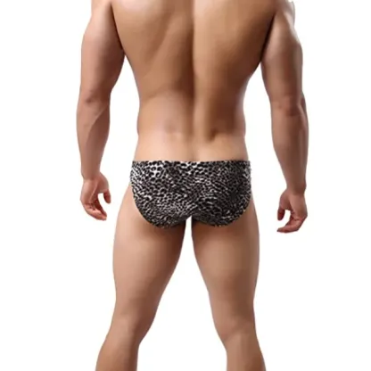Premium Stretchy Big Bulge Mature Male Penis Sexy Underwear Classic Leopard Pattern Men'S Boxer Briefs-RANBAO