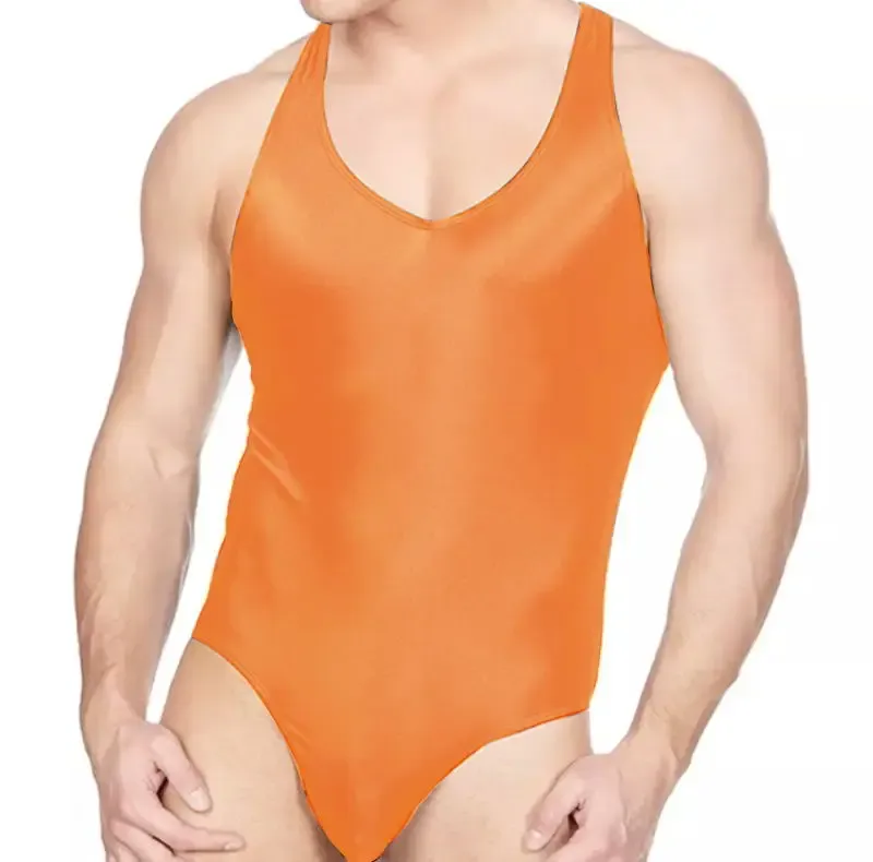 New Men's Sexy Jumpsuit Bodysuit Pants Underwear Made of Comfortable Nylon and Spandex-RANBAO