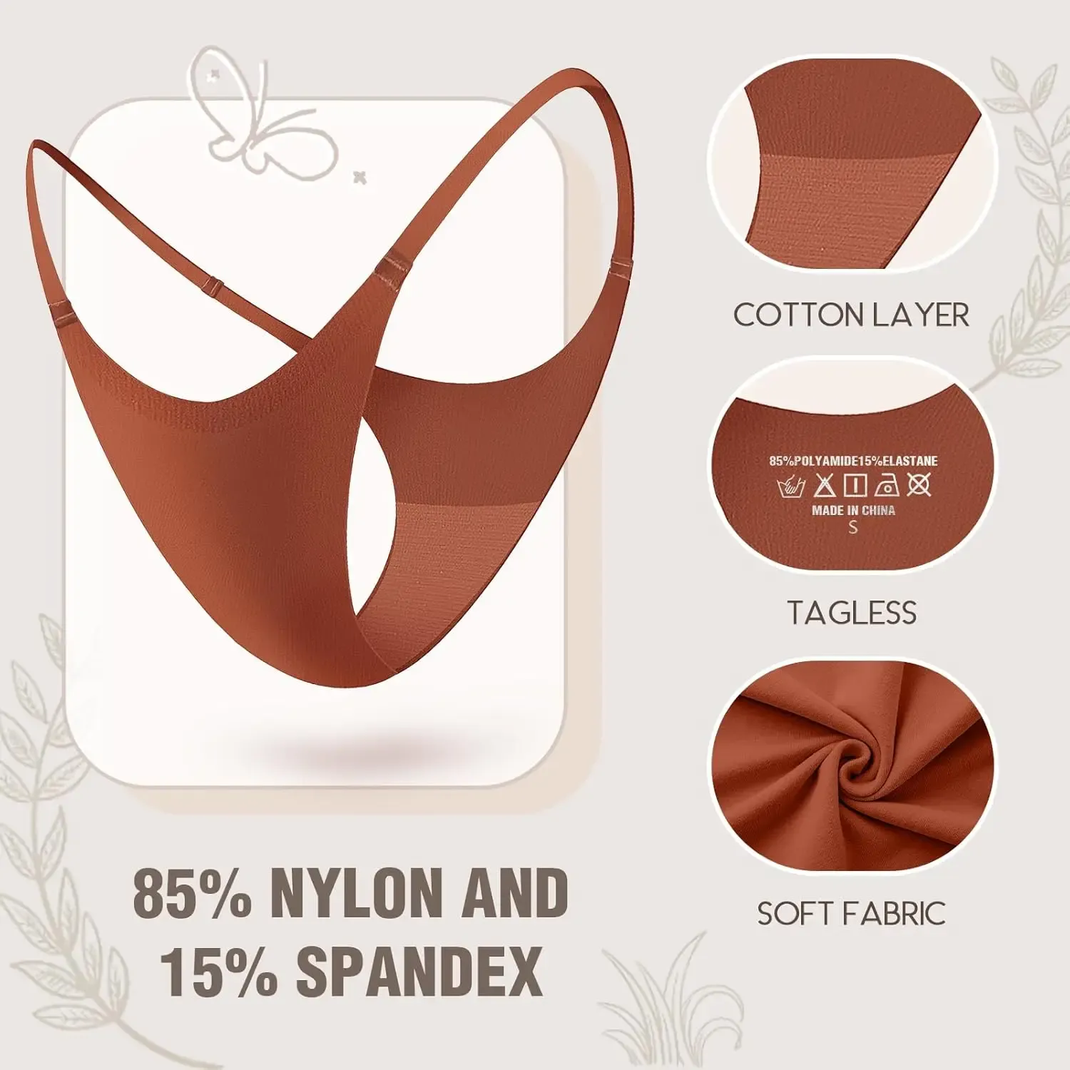 Customizable T Back Underwear Panties Women Ladies G-String Thongs Low-rise Breathable Print Pattern Sexy Women's Underwear-RANBAO