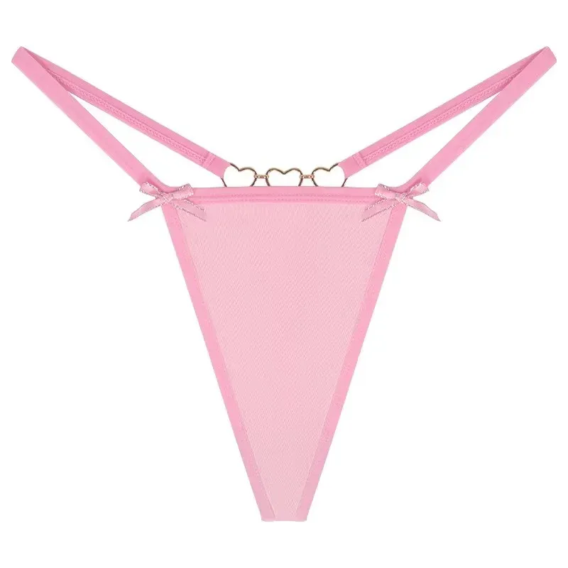 Custom Letter Logo Thong Private Labels Lace G-String Underwear Panties Rhinestone Soft Comfortable Panty-RANBAO