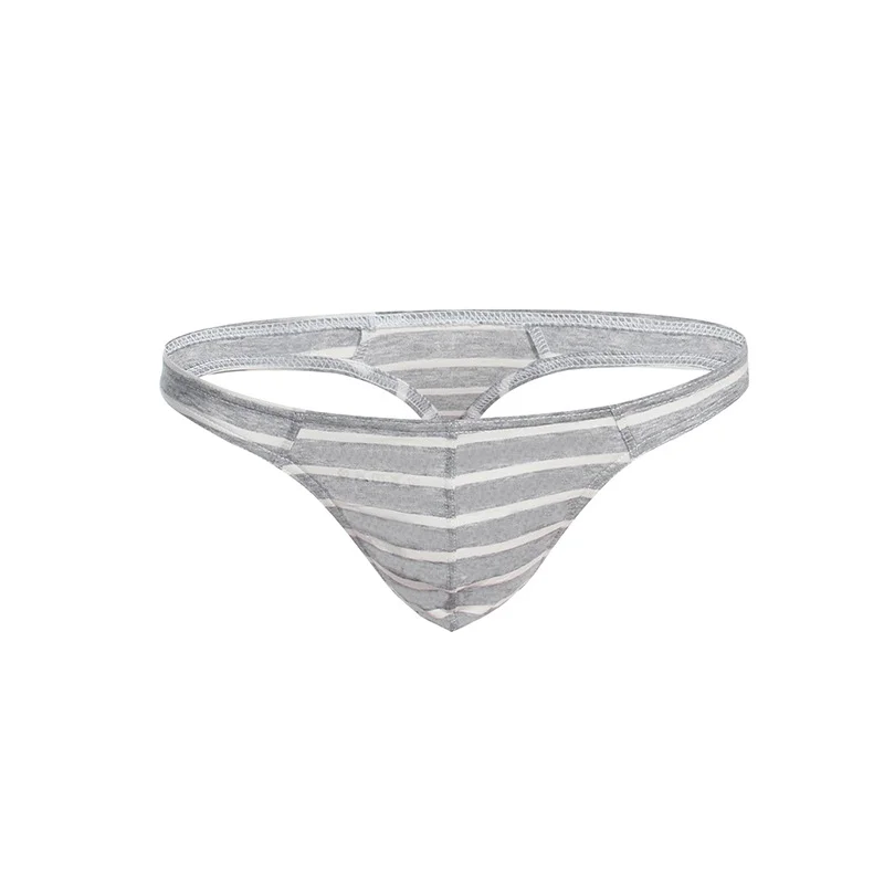 Comfortable G-String Sexy Underwear Man Male Thogs Underwear Striped Pattern Thongs  for Men-RANBAO