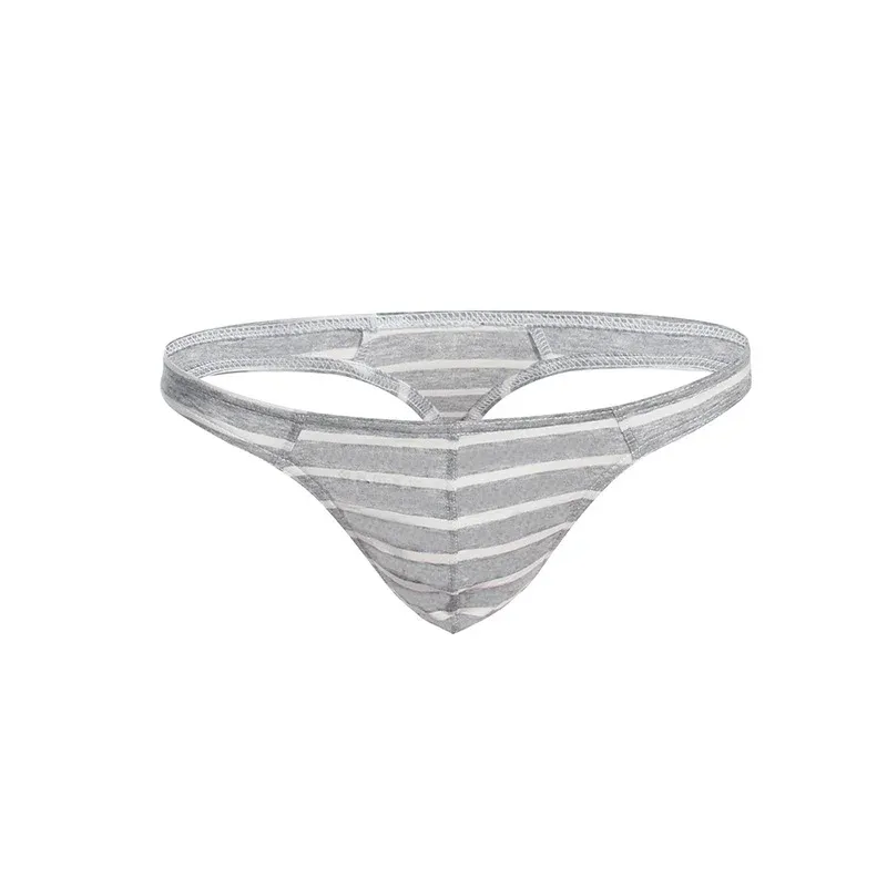 Comfortable G-String Sexy Underwear Man Male Thogs Underwear Striped Pattern Thongs  for Men-RANBAO