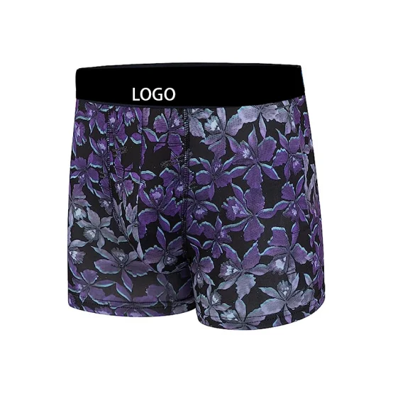 Customized Breathable Poly Spandex Fabric Ultra-soft Comfort Soft Fabric Printed Men's Cotton Boxer-RANBAO