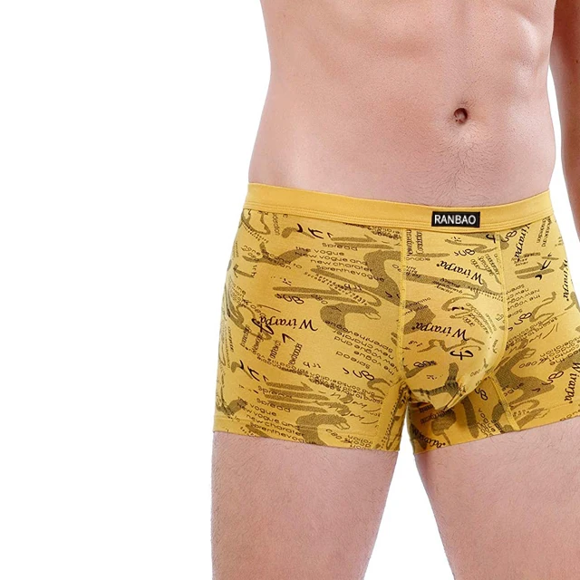 Customized Mens Boxer Briefs Printing Pattern Fitness and Comfortable Breathable Mens Underwear-RANBAO