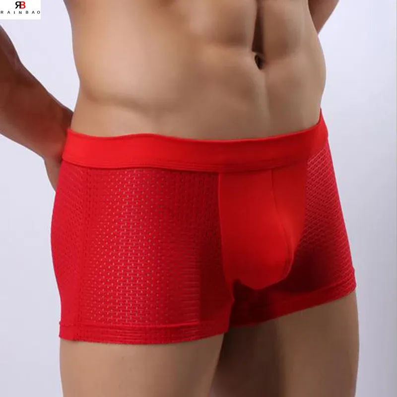Manufacturers Top Quality Mesh Fabric Men's Popular Boxers Underwear Cheap Price-RANBAO