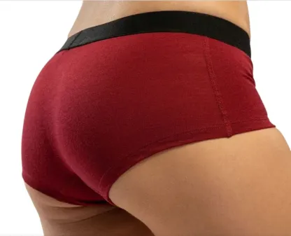 Organic Boxer Shorts for Women Sporty Low-Rise Underwear Sustainable Woven Panties Great Gift Idea!-RANBAO
