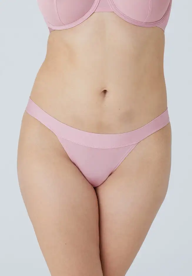 Wholesale Thong Women's Cheeky Bikini Underwear Sexy Panties Stretch Breathable Hipster Briefs Tanga Solid Panty Knickers-RANBAO