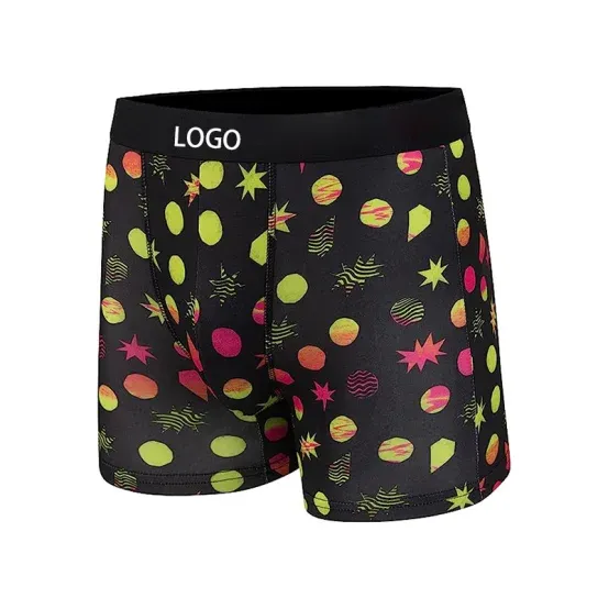 Customized Breathable Poly Spandex Fabric Ultra-soft Comfort Soft Fabric Printed Men's Cotton Boxer-RANBAO