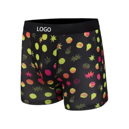Customized Breathable Poly Spandex Fabric Ultra-soft Comfort Soft Fabric Printed Men's Cotton Boxer-RANBAO